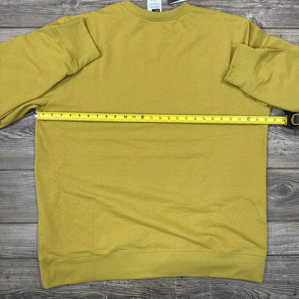 The North Face‎ Heritage Patch Crew Sweatshirt Men's XXL Amber Green Fleece NEW